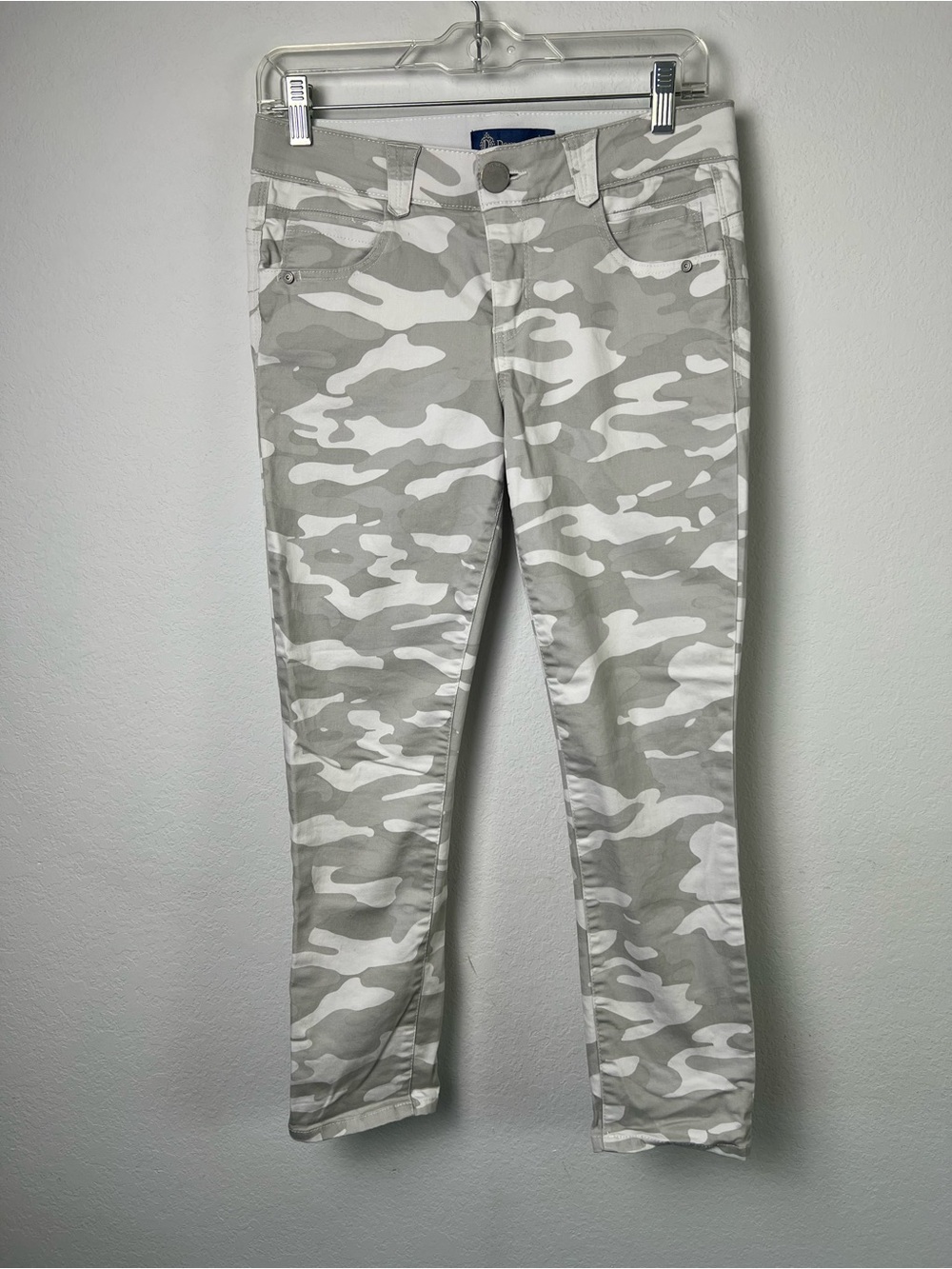 Democracy Ab Solution White Gray Camo Cotton Spandex Skinny Jeans